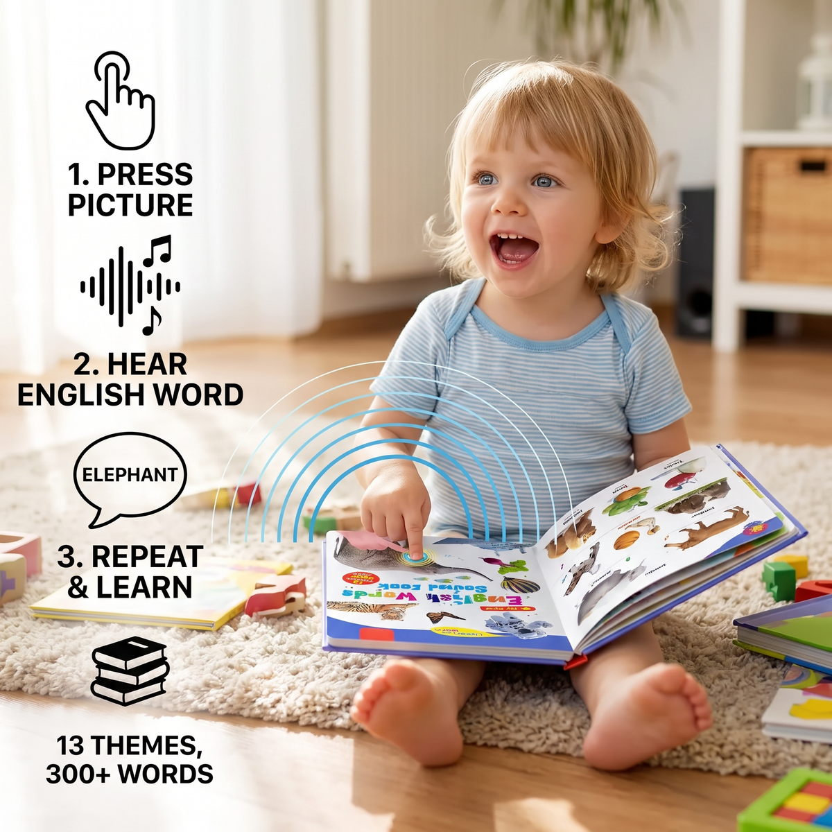 Talking English learning book for children