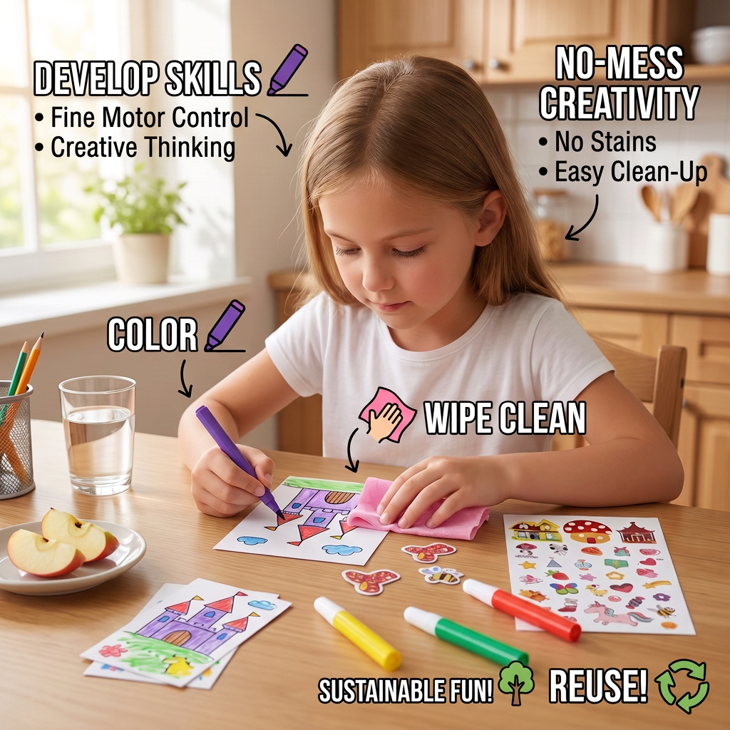 Creative Rainbow Colours Wipe Art Set