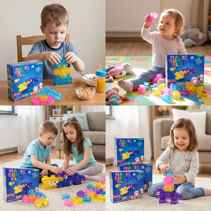 Magical gummy blocks, soft building blocks for children