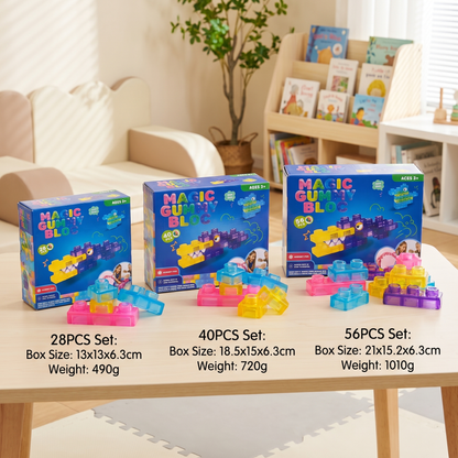 Magical gummy blocks, soft building blocks for children