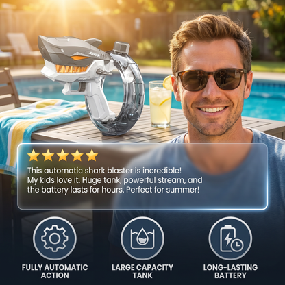 Electric Shark Water Gun for Kids – Fully Automatic Water Blaster for Hot Summer Fun