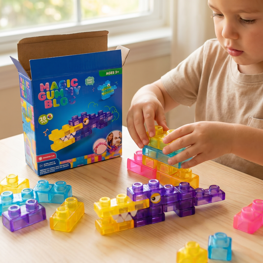 Magical gummy blocks, soft building blocks for children