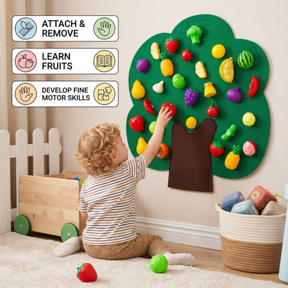 Felt Fruit Tree Activity Board – Montessori Learning Toy