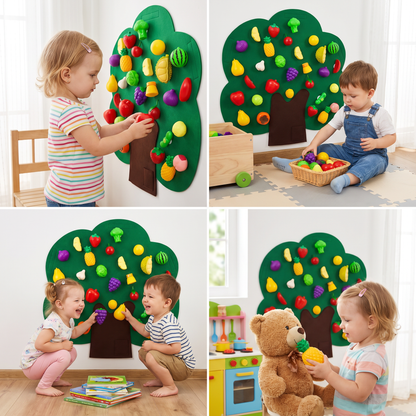Felt Fruit Tree Activity Board – Montessori Learning Toy