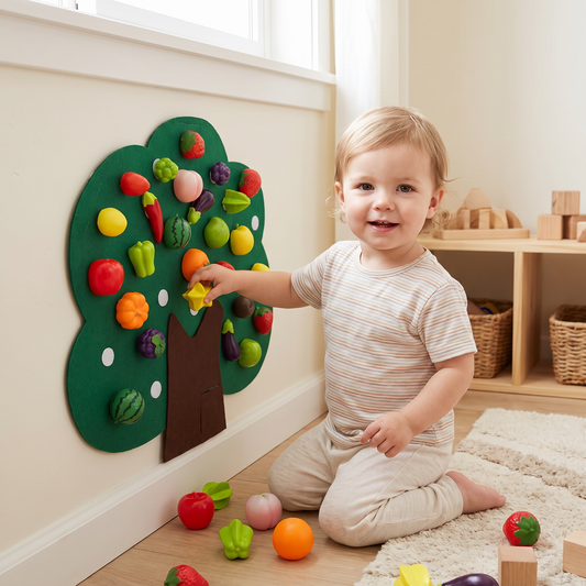 Felt Fruit Tree Activity Board – Montessori Learning Toy