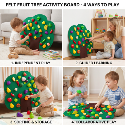 Felt Fruit Tree Activity Board – Montessori Learning Toy