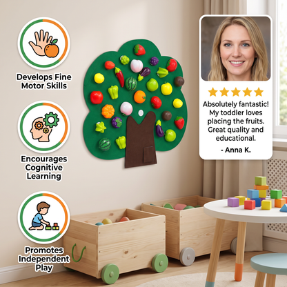 Felt Fruit Tree Activity Board – Montessori Learning Toy