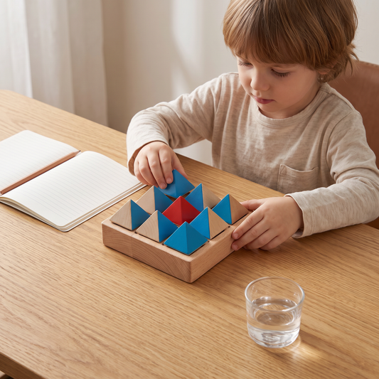Wooden Geometric Pattern Puzzle – Logic & Spatial Thinking Game