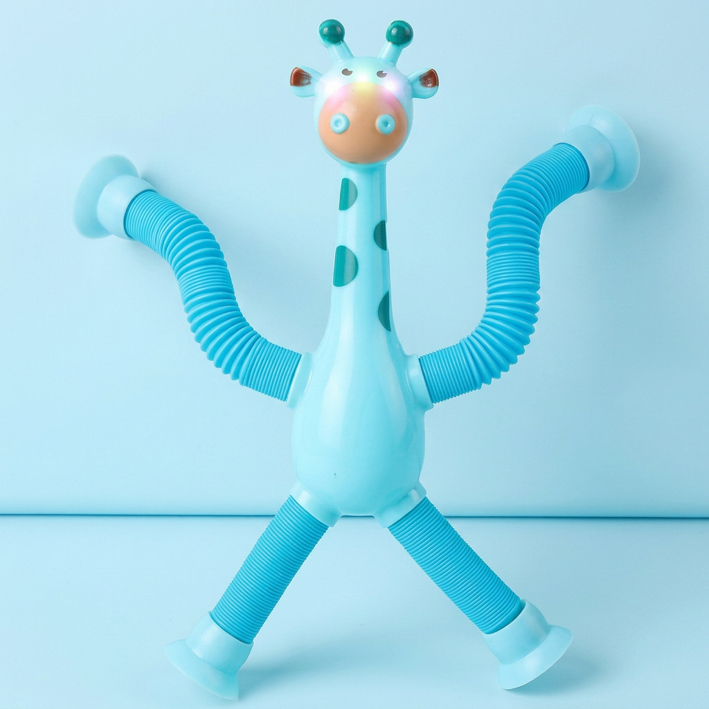 Sensory suction cup giraffe baby toy