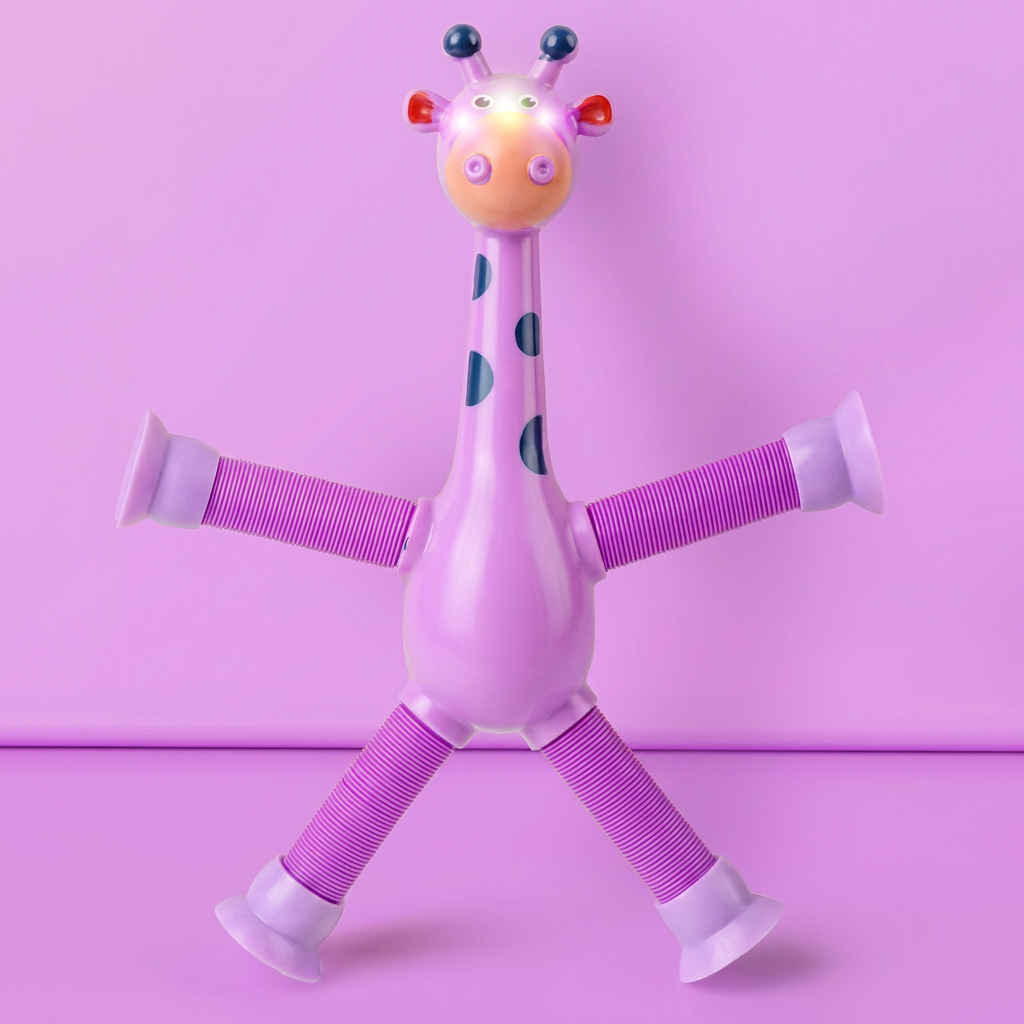 Sensory suction cup giraffe baby toy