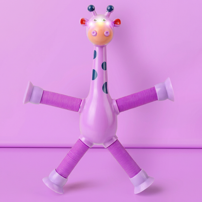 Sensory suction cup giraffe baby toy