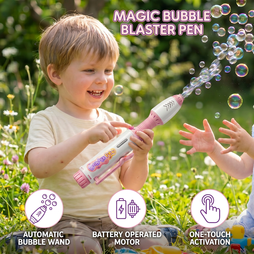 Magic Bubble Blaster Pen – Automatic Bubble Wand for Kids