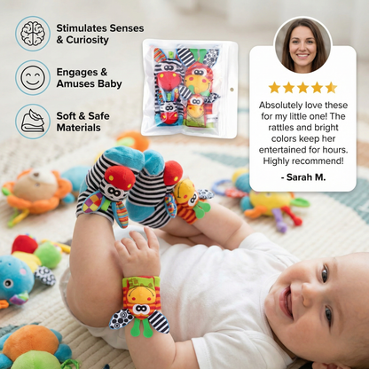 Sensory Baby Plush Socks and Wristband