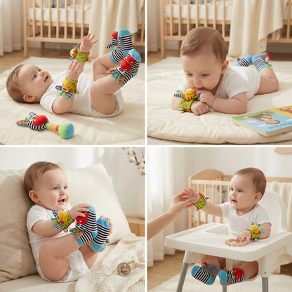 Sensory Baby Plush Socks and Wristband