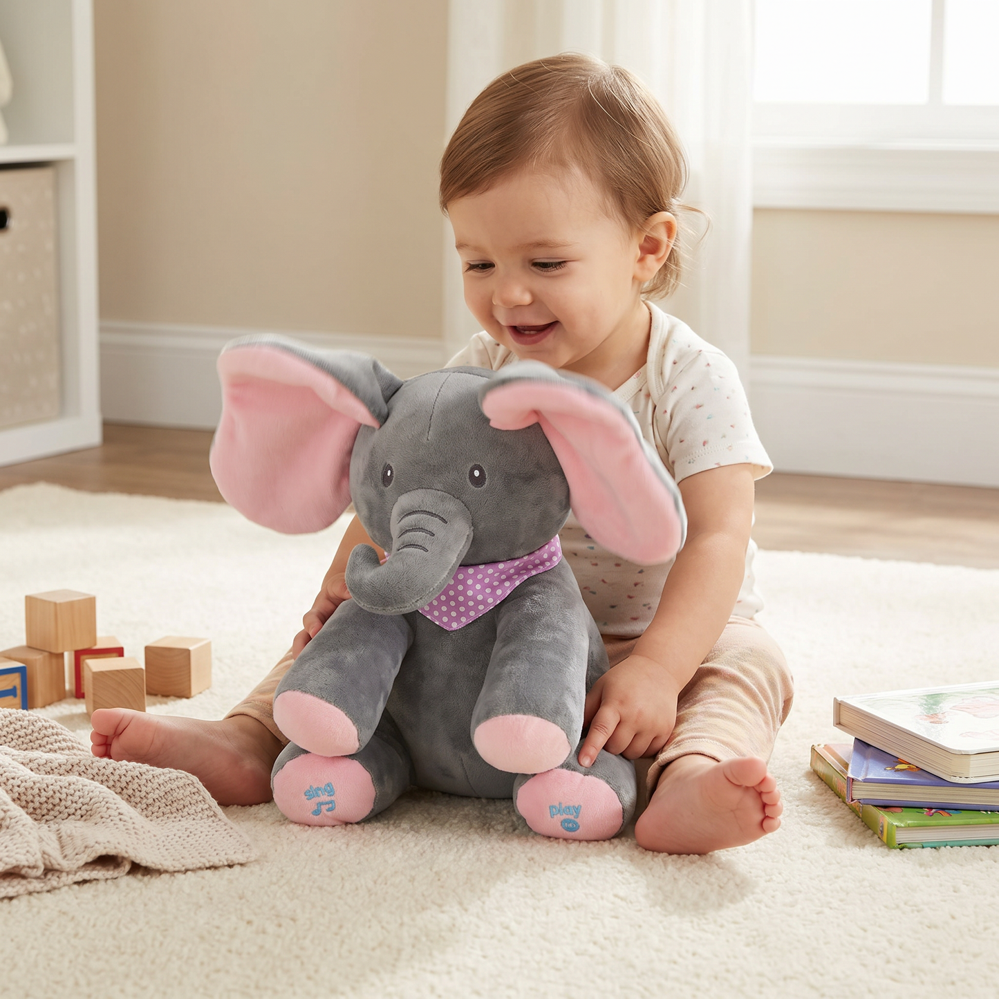 Peek-A-Boo-Elephant - Interactive Plush Toy