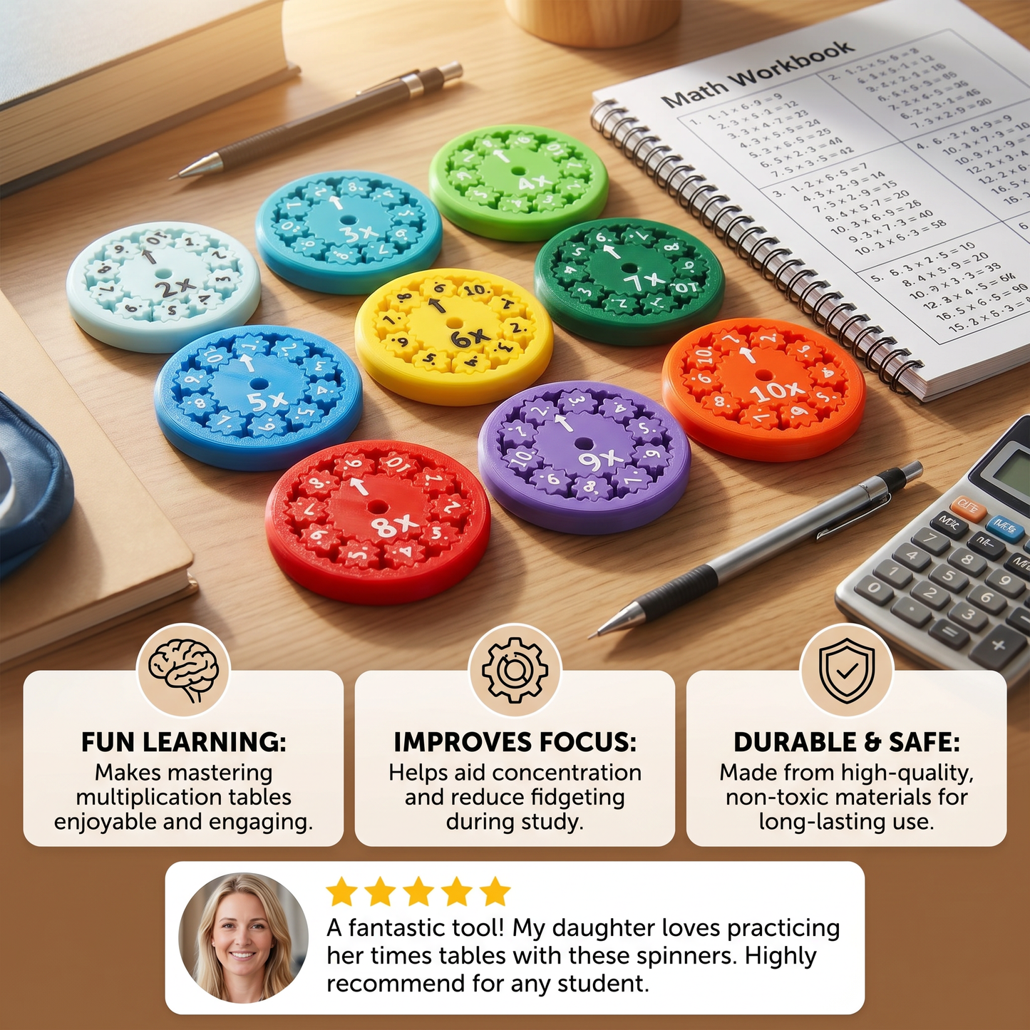 Mathematics educational game Fidget Spinner
