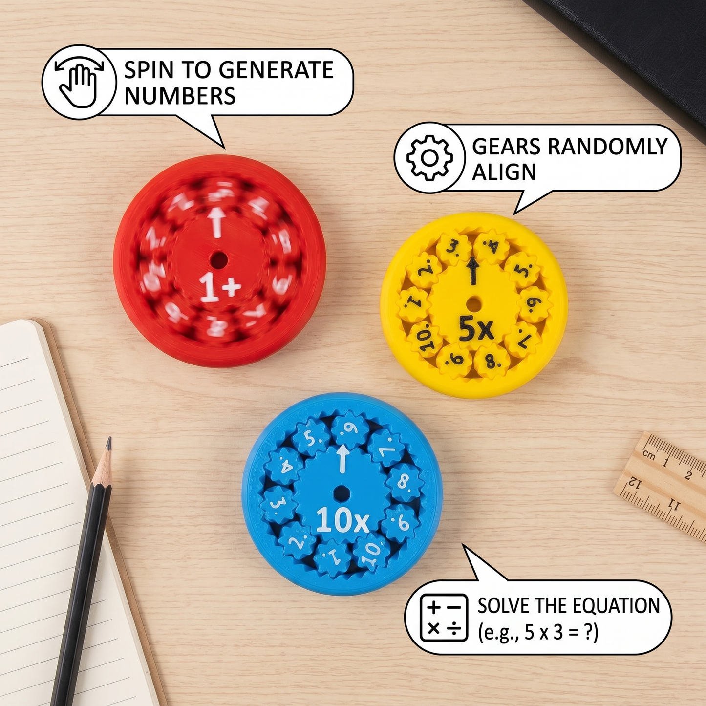Mathematics educational game Fidget Spinner