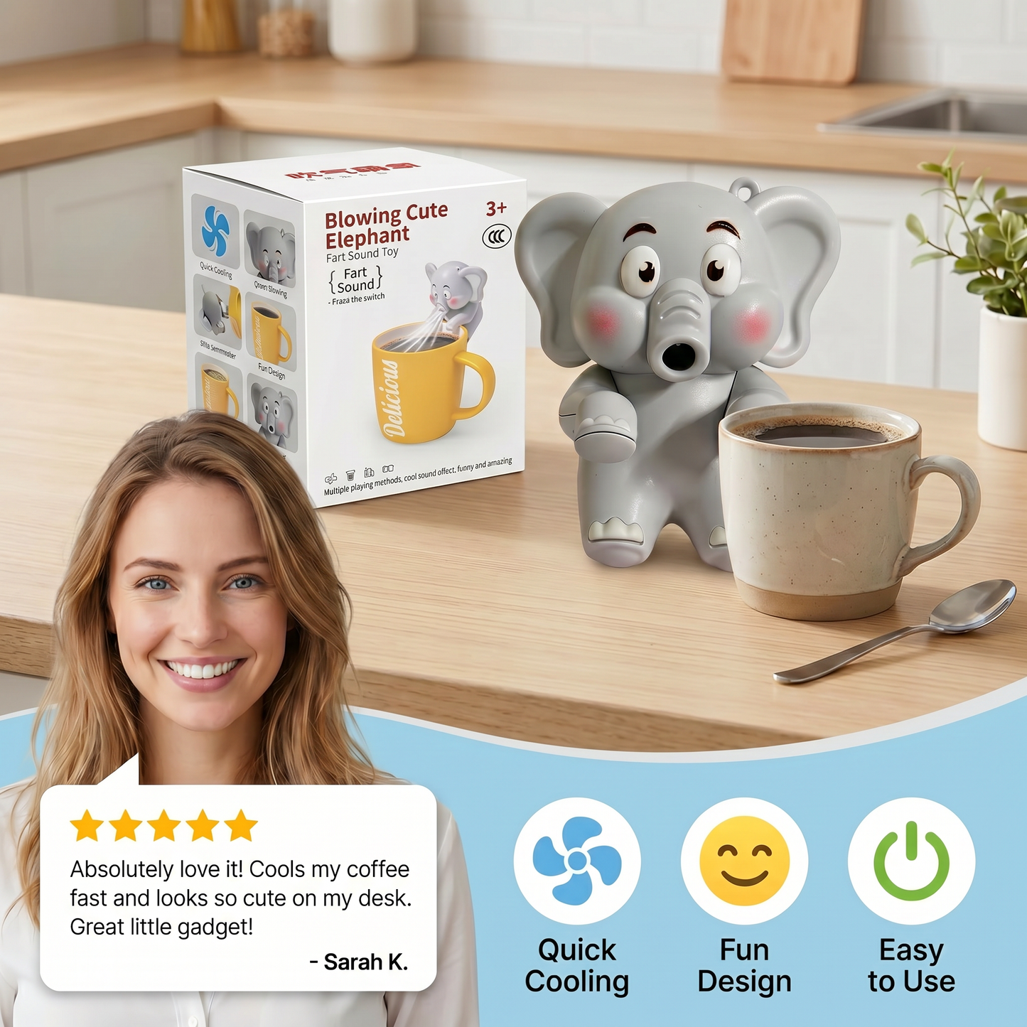 Cute Animal Mug Cooling Fan