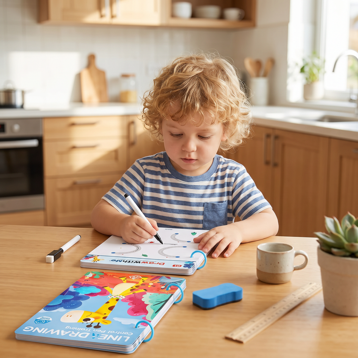 Line Drawing - Pen Control Training Book for Kids