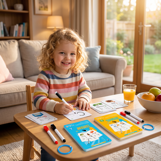 Reusable number and letter tracing book for children