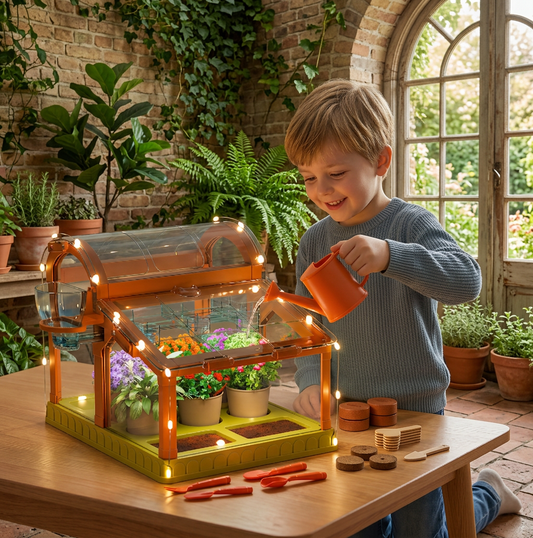 LED Acrylic Kids Greenhouse – Indoor Plant Growing Kit for Learning & Fun