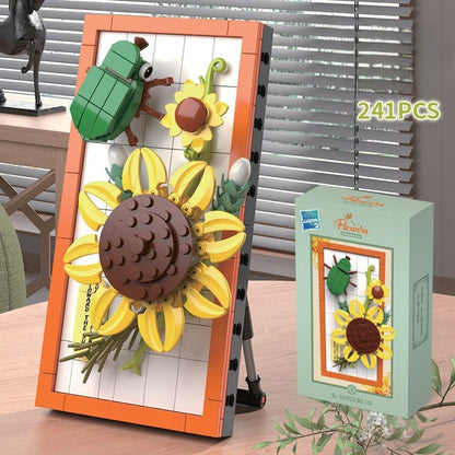 DIY 3D Nature Frame Building Blocks Set – Flowers & Insects