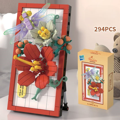 DIY 3D Nature Frame Building Blocks Set – Flowers & Insects