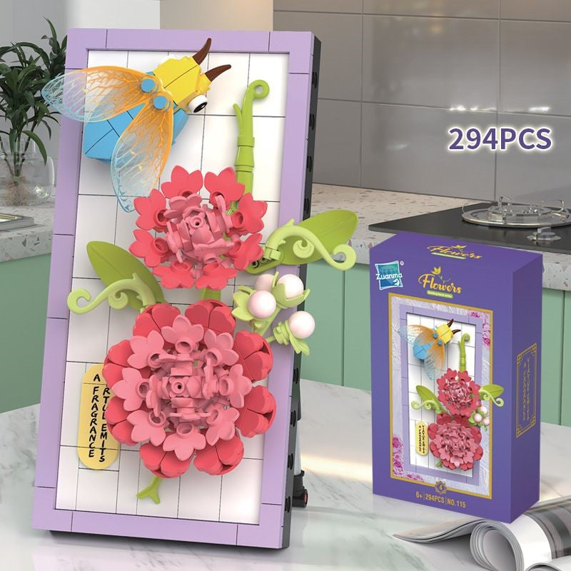DIY 3D Nature Frame Building Blocks Set – Flowers & Insects