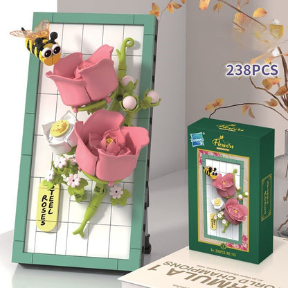 DIY 3D Nature Frame Building Blocks Set – Flowers & Insects