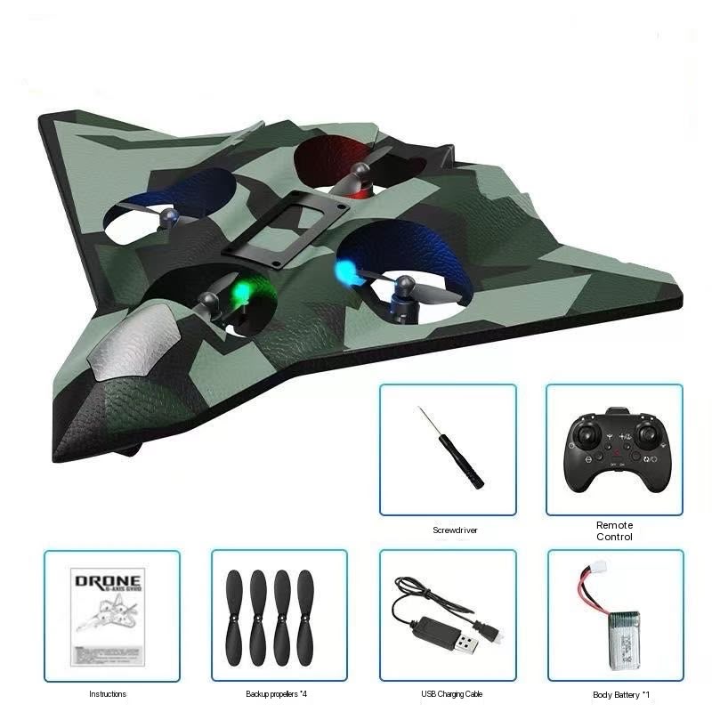 Durable Foam RC Fighter Plane with Altitude Hold & 360° Stunt Rolls