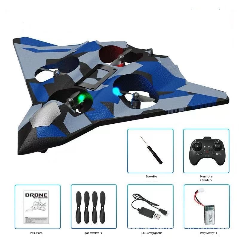 Durable Foam RC Fighter Plane with Altitude Hold & 360° Stunt Rolls