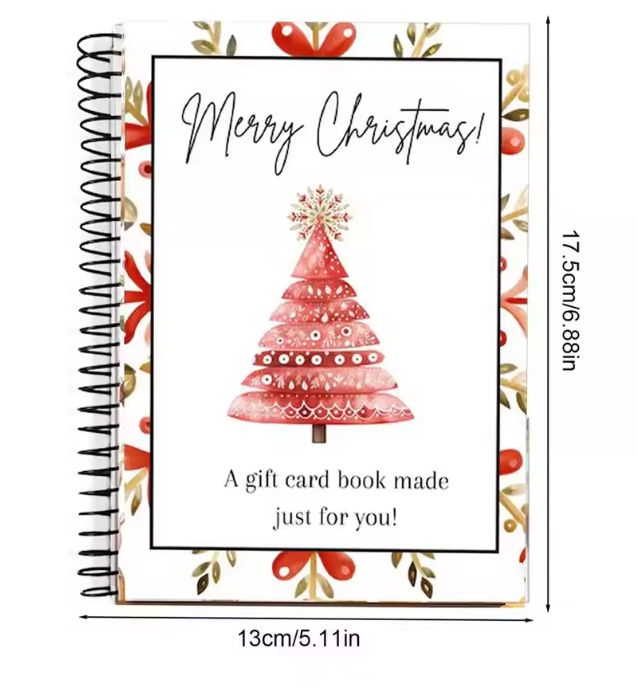DIY Christmas Gift Card Book – Spiral-Bound Holiday Gift Organizer