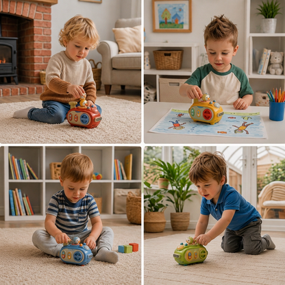5-in-1 Press & Go Busy Car Toy for Fine Motor Skills Development