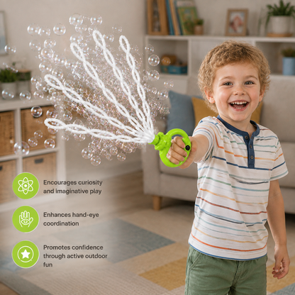 32-Hole Bubble Wand – Giant Bubble Maker for Kids