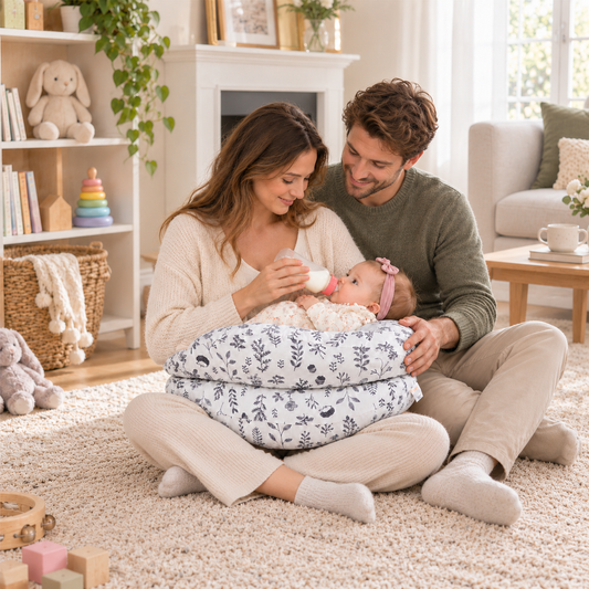 Multifunctional Nursing Pillow for Breastfeeding & Bottle Feeding with Removable Cover