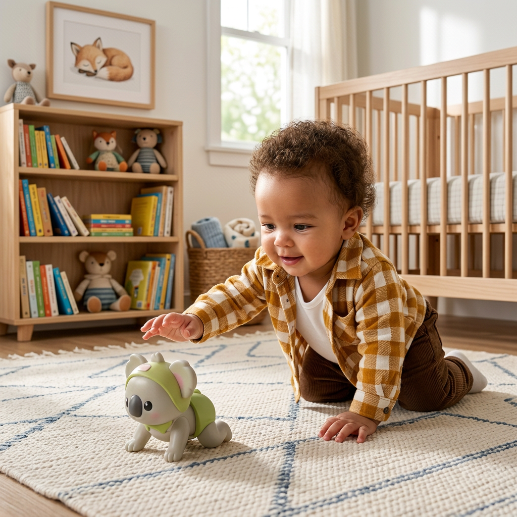 Interactive Crawling Baby Toy with Music & Voice Recording