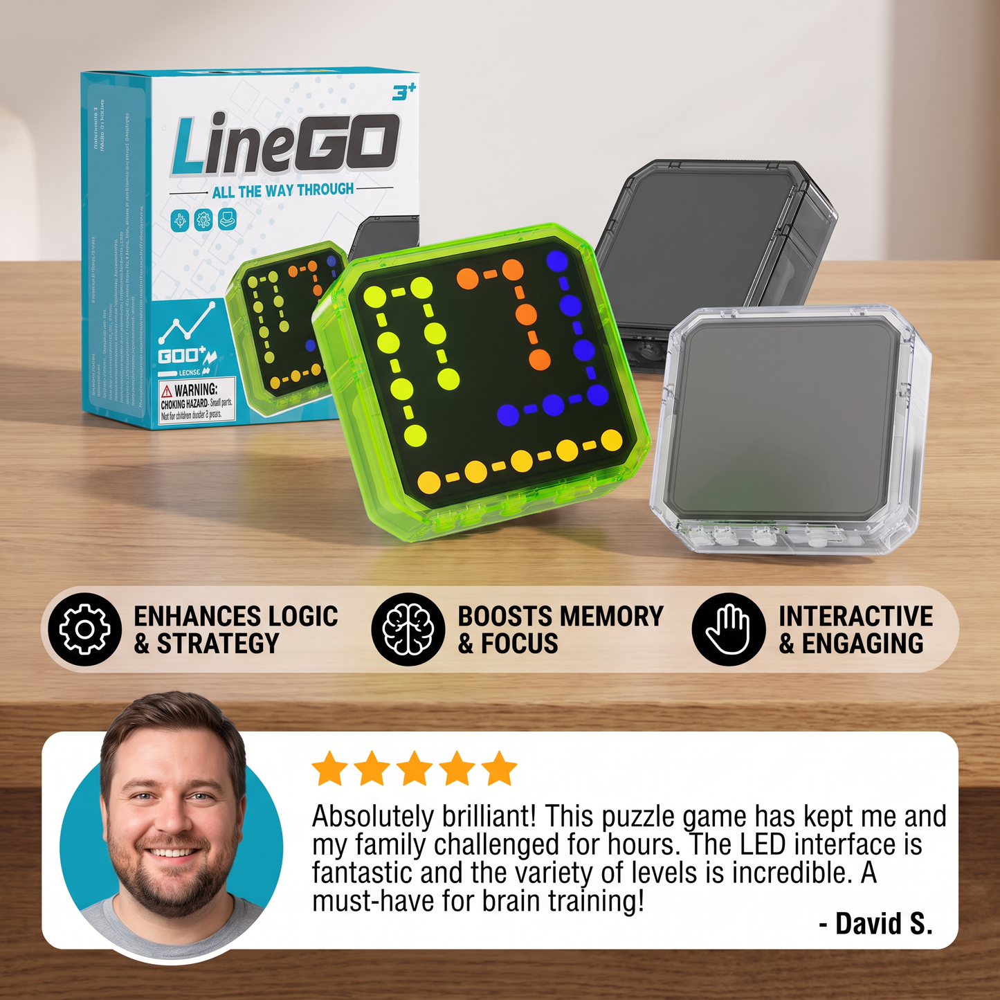 Smart Line LED Logic Puzzle Game – 800+ Brain Challenge Levels