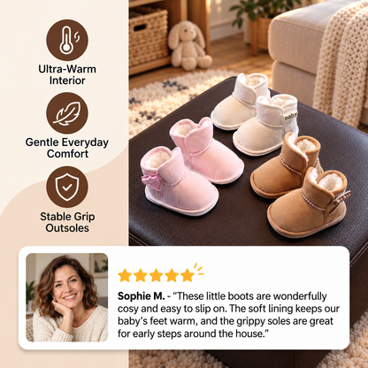 Fleece-Lined Baby Winter Boots with Soft, Non-Slip Soles