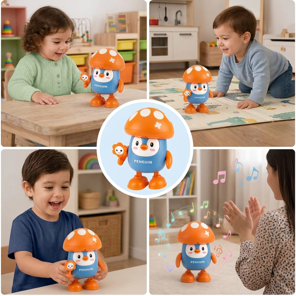 Interactive Talking & Dancing Penguin Toy with Music