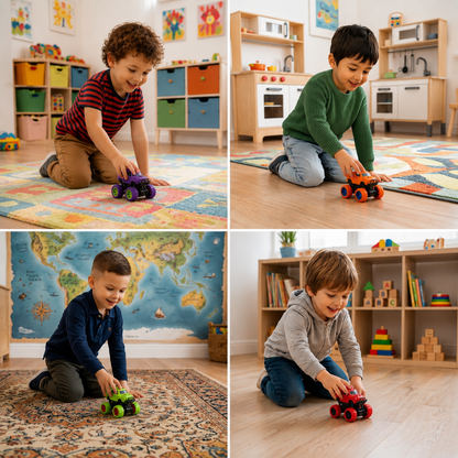 Friction-Powered Monster Truck Stunt Car for Kids