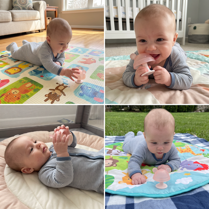 Baby Mushroom Silicone Teether for Tiny Hands