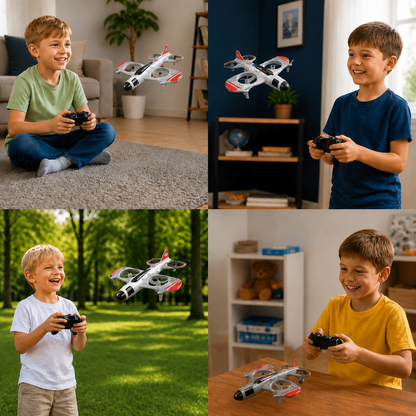 2-in-1 Remote Control Fighter Jet & Drone Toy