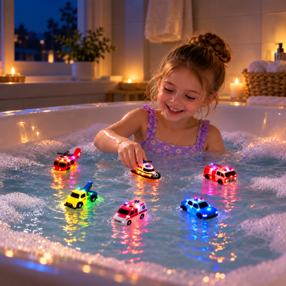 6-Pack Color-Changing Emergency Vehicle Bath Toys for Babies & Toddlers