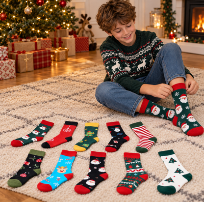 24-Days Christmas Socks Advent Calendar