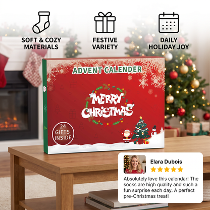 24-Days Christmas Socks Advent Calendar