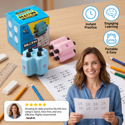 4-in-1 Math Roller Stamp – Addition, Subtraction, Multiplication & Division Practice