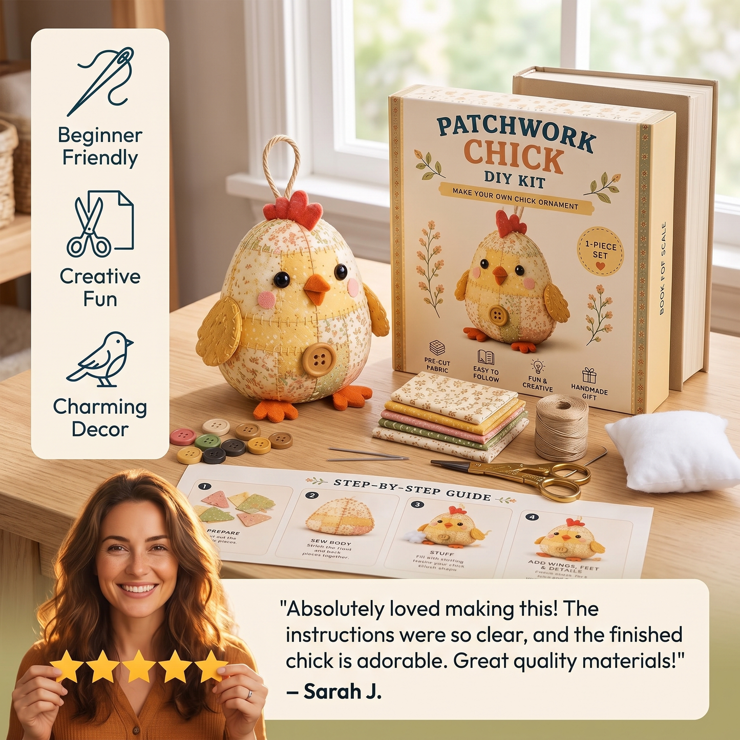 DIY Animal Sewing Kit – Handmade Fabric Ornament Craft Set