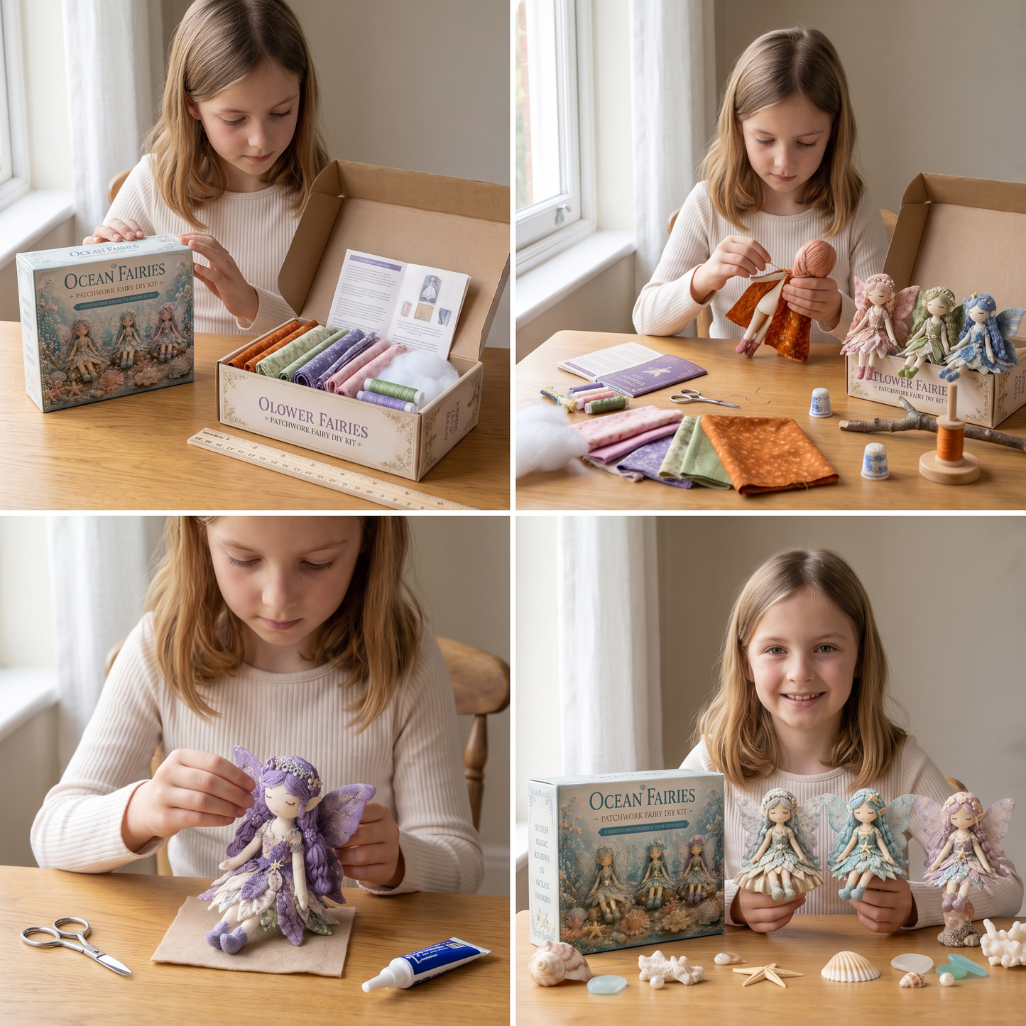 Fairy DIY Sewing Kit for Kids – Make Enchanting Fairy Dolls with Fabric, Accessories & Instructions