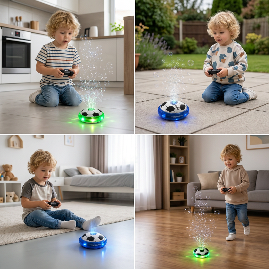 Remote Control Soccer Bubble Ball with Lights & Music