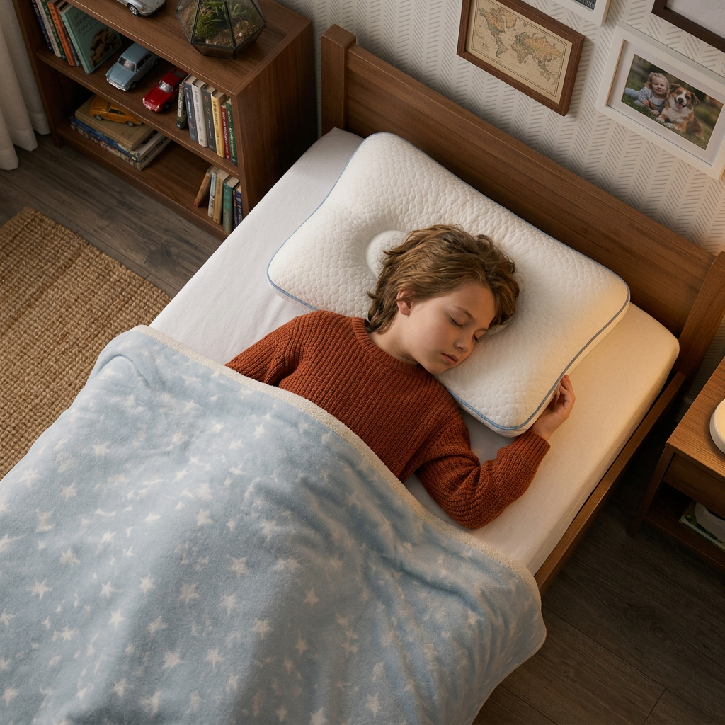 Ergonomic Neck Support Memory Foam Kids Pillow